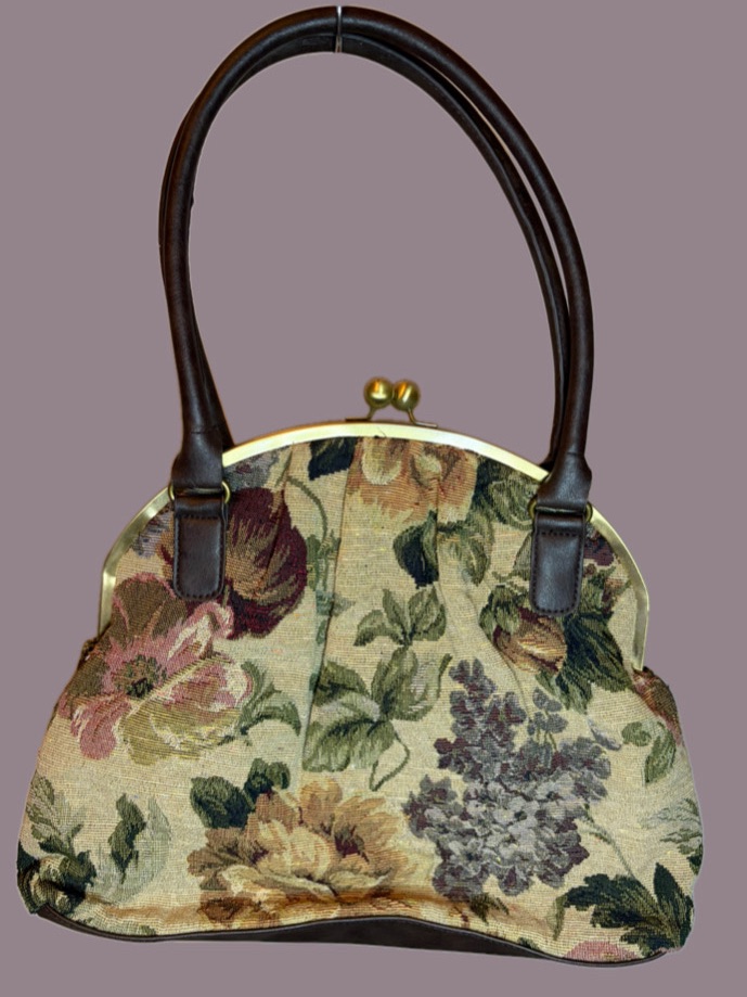 Vintage Floral Tapestry Bag